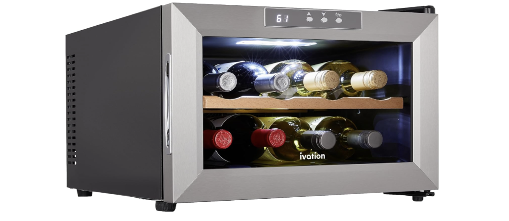 Ivation 8 Bottle Horizontal Thermoelectric Wine Cooler 2 Ivation 8 Bottle Horizontal Thermoelectric Wine Cooler