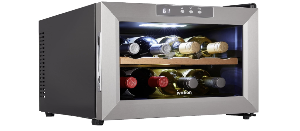 Ivation 8 Bottle Horizontal Thermoelectric Wine Cooler